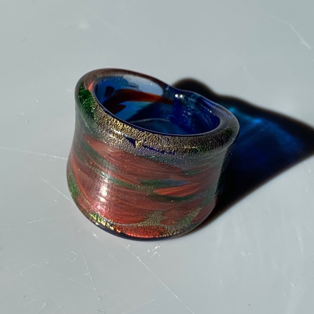 Murano Glass Multi Color Ring